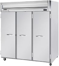 Beverage-Air HF3-5S 78" Horizon Series Three Section Solid Door Reach-In Freezer 74 cu.ft. capacity Stainless Steel Front Gray Painted Sides Aluminum
