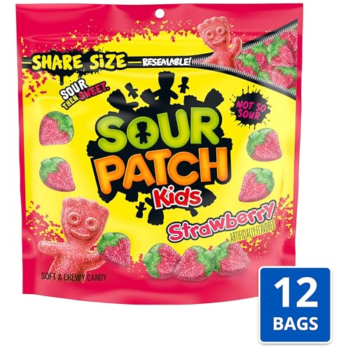 Sour Patch Kids Strawberry / 12 Ounce (Pack of 12) / Red Gummy Candy