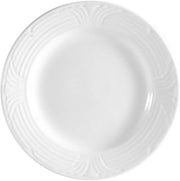 CAC China CRO-21 Corona 12-Inch Super White Porcelain Plate, Box of 12