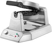 Waring Belgian Waffle Maker with Rotary Feature & 25 Waffles per Hour | 25 Waffles per Hour, Rotary Feature for Even Baking, Triple-Coated Nonstick Plates, NSF Certified