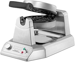 Waring Belgian Waffle Maker with Rotary Feature & 25 Waffles per Hour | 25 Waffles per Hour, Rotary Feature for Even Baking, Triple-Coated Nonstick Plates, NSF Certified