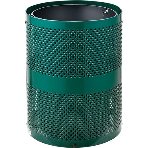 Global Industrial Green / 23.5 inches (Diameter) x 40 inches (Height) / Industrial Trash, Recycling & Compost