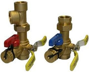 Rheem RTG20220AB Webstone Tankless Water Heater Service Valve Kit, Clean Brass