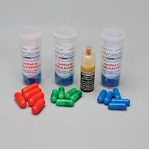 HYDRION Buffer Set, Capsules, Color Coded, pH 4, 7, & 10, Laboratory Grade