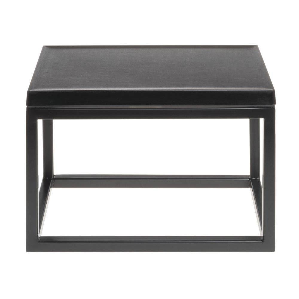 Black Display Riser with Black Top - 7" H by HUBERT – Metal, Black, Model 73114+98771
