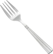 Winco 12-Piece Regency Salad Fork Set, 18-0 Stainless Steel | Dishwasher safe, Wide tines for leverage, Distinctive column lines, Great for Salads, Appetizers, Desserts and Table Service
