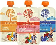 Pumpkin Tree Peter Rabbit Organics Super Oats & Seeds, Puree Squeeze Pouch, Banana & Mango, 4 Ounce (Pack of 10)