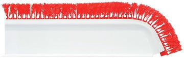 Shelf Divider Angled T-Shape White with Red Parsley- 14" L x 3 1/2 H