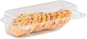 DFI Detroit Forming LBH-944 Clear OPS Plastic Hinged Locking Food Container with Inside Slant 9.5 x 5 x 3 Inches | 250 Per...