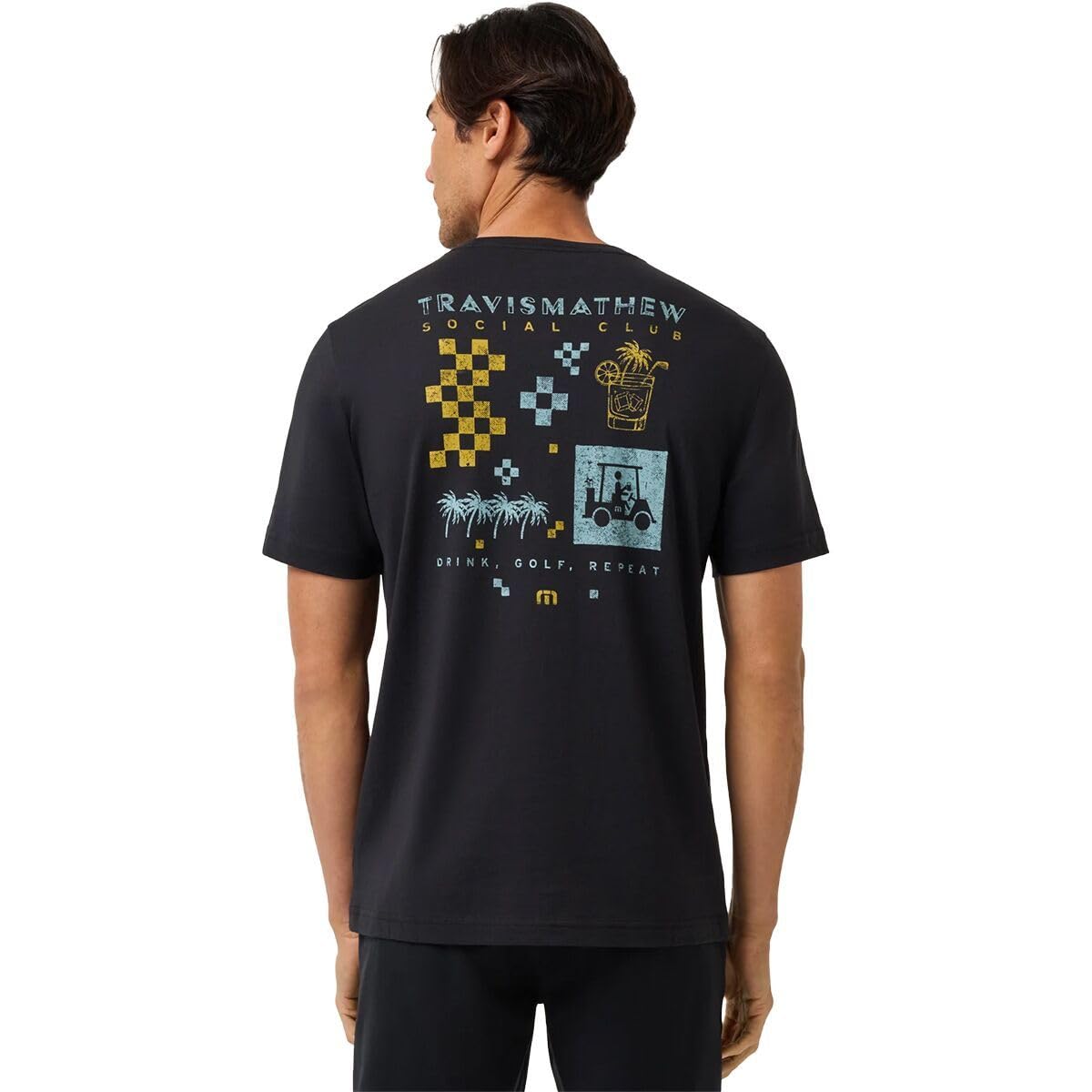 Men's Beverage Cart Polo by TravisMathew – XX-Large, synthetic, Black, Model A46179