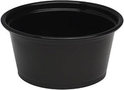 Dixie 2 oz. Plastic Portion Cup by GP PRO (Georgia-Pacific), Black, PP20BLACK, 2,400 Count (200 Cups Per Sleeve, 12 Sleeves Per Case)