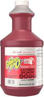 Sqwincher Zero Liquid Concentrate, Fruit Punch, 64 fl oz (Case of 6)