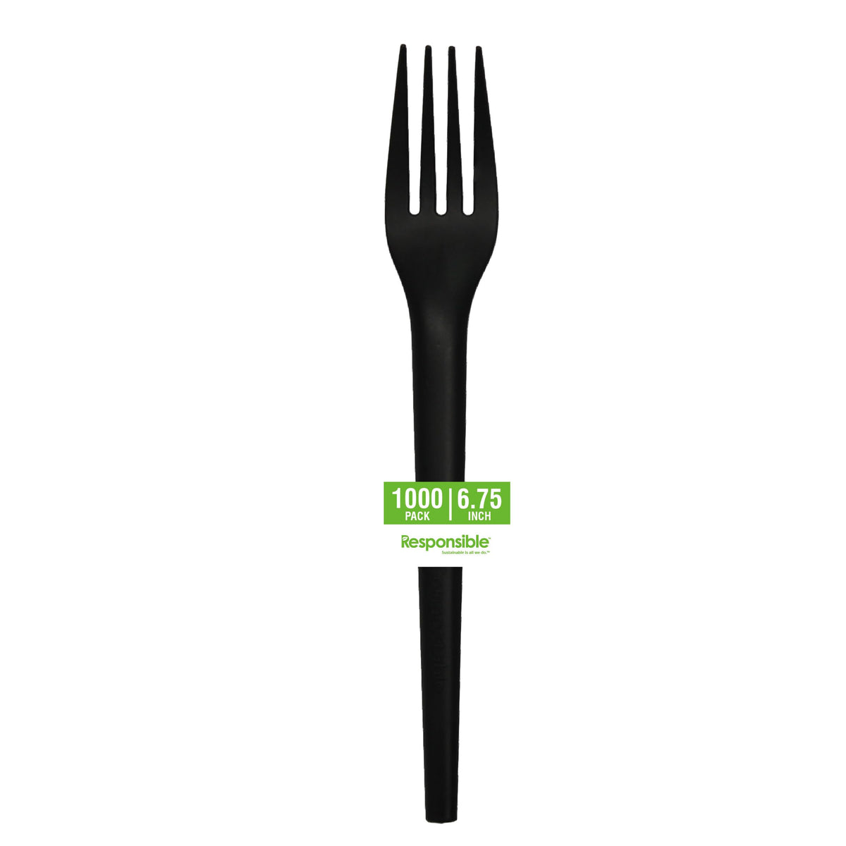 Responsible Products 6.75" Forks Black (1000 Count) / Black / 1000 Forks