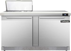 SW60-8C-FB Sandwich Unit, 60" W, With 8 Pan Top Openings, Front Breathing & 19" Cutting Board