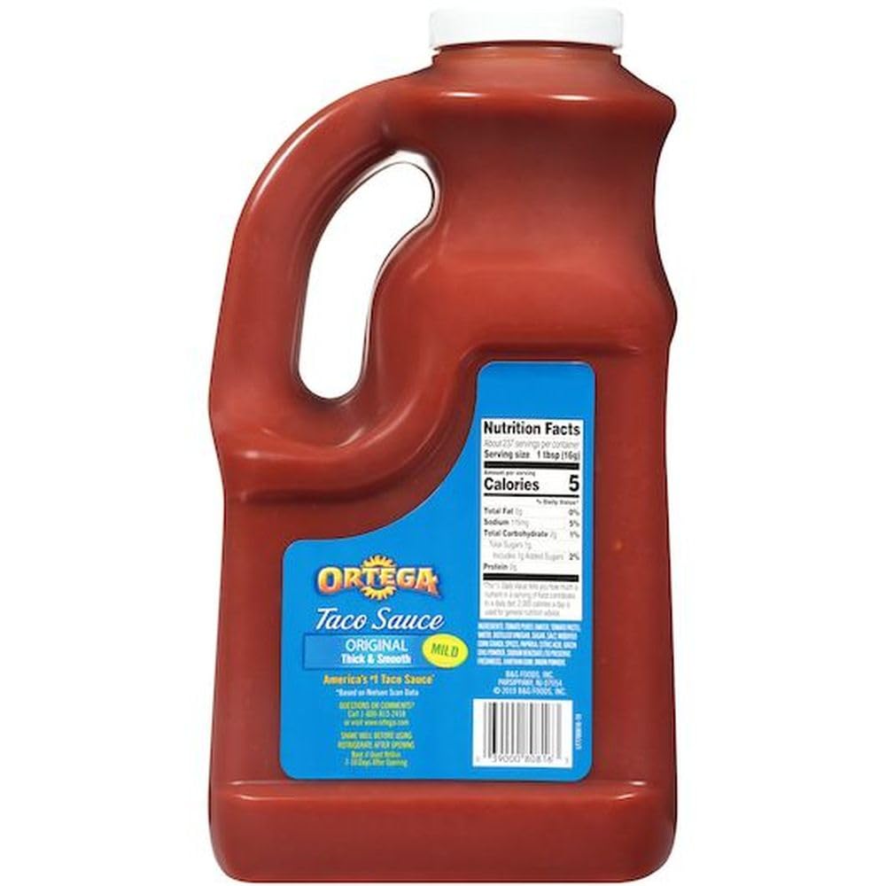 Taco Sauce 4 Case 1 Gallon by Ortega – Large, Pack of 4