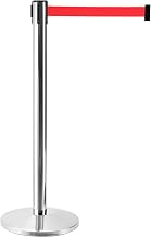 Global Industrial Retractable Belt Barrier, 40"H Stainless Steel Post with
