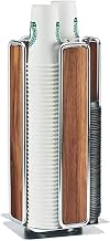 Cal-Mil 3709-49 Mid-Century Revolving Cup and Lid Dispenser, 18" Height, 8.25" Width, 8.25" Length, Chrome