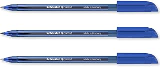Schneider Vizz M Ballpoint Pen with Gelco Technology, Blue Ink, Pack of 3 | Gelco Writing Technology, Waterproof ISO-Certified Ink, Recycled Plastic, For Home, Work & Office Use