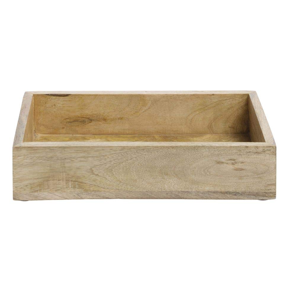 Third Size Mango Wood Housing - 12 3/4"L x 7"W x 3"H by HUBERT – Wood, Beige, Model 44690
