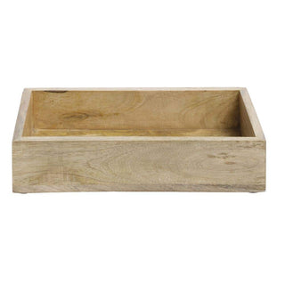 Third Size Mango Wood Housing - 12 3/4"L x 7"W x 3"H by HUBERT – Wood, Beige, Model 44690