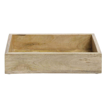 Third Size Mango Wood Housing - 12 3/4"L x 7"W x 3"H by HUBERT – Wood, Beige, Model 44690