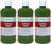 Handy Art Acrylic Paint, Green Oxide, 16 oz. Bottle, Pack of 3 (RPC101045-3)