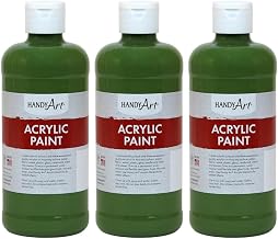 Handy Art Acrylic Paint, Green Oxide, 16 oz. Bottle, Pack of 3 (RPC101045-3)