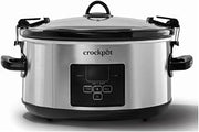 Crock-Pot Programmable Digital 7-Quart MyTime Cook & Carry Slow Cooker Stainless Steel W/Carrying Thermal Bag