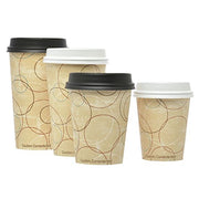 Champagne 8 oz Paper Hot Cup - 3" Dia x 3 1/2" H by International Paper – 8 Ounces, Paper, Multicolor, Pack of 1000, Model SMR-8CHAMPAG
