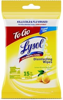 LYSOL Disinfecting Wipes - Lemon & Lime Blossom To-Go Flatpack 15 ct. 1 pack