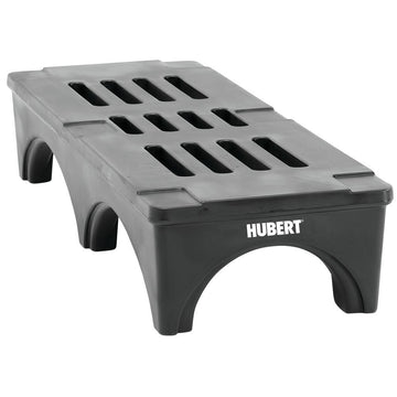 Black Plastic Dunnage Rack - 60" L x 22" W x 12" H by HUBERT – 60 inches (L) x 22 inches (W) x 12 inches (H), Plastic, Black, Model 8001962