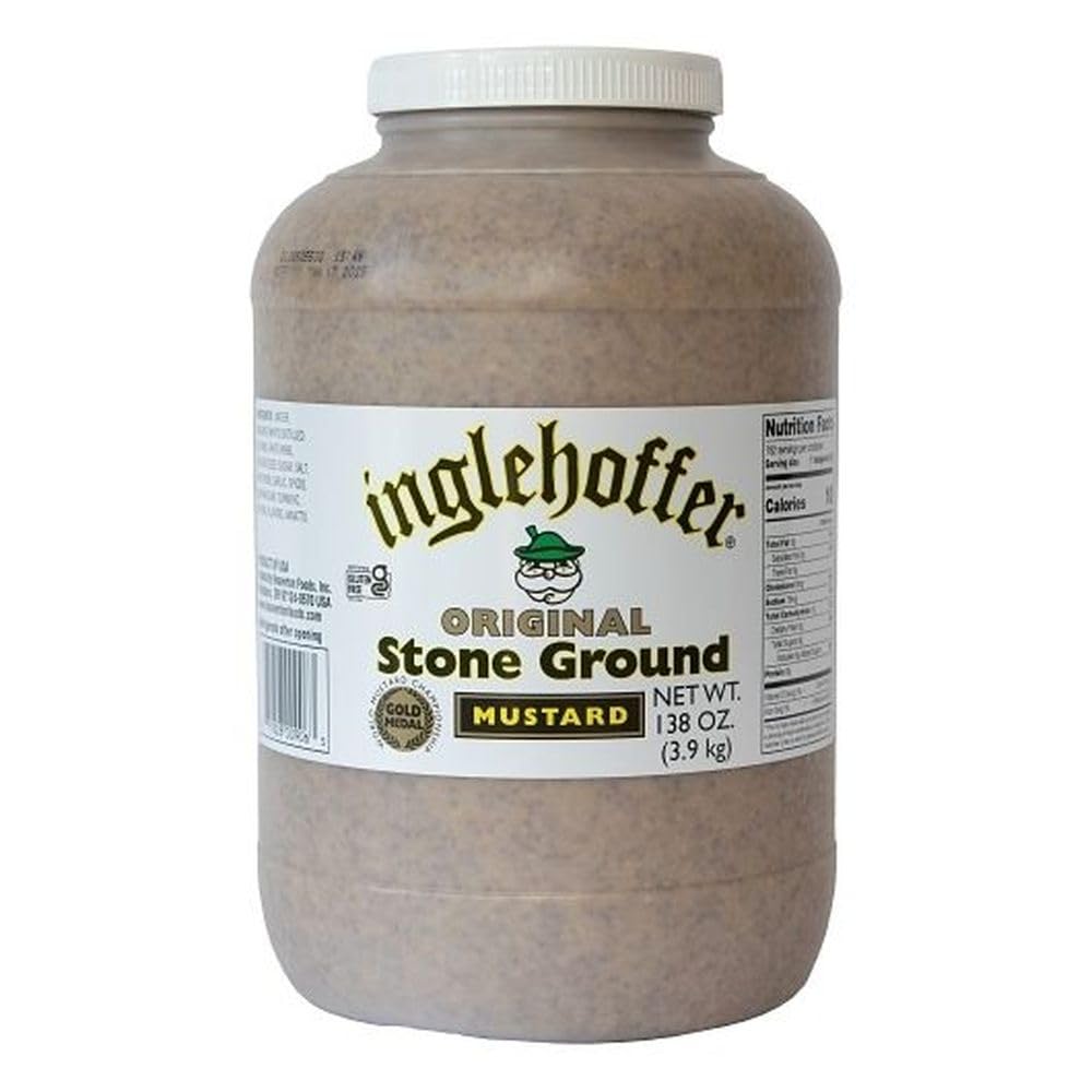 Stone Ground Mustard by INGLEHOFFER – Large, Pack of 4