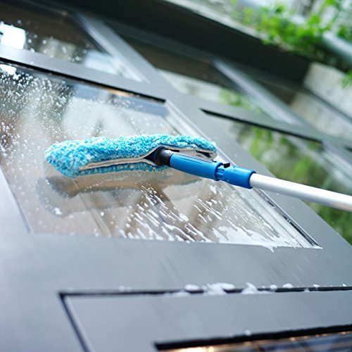 UNGER 14-inch / Blue / [14” Scrubber Replacement Sleeve, 14” 2-in-1 Window Cleaner Replacement Sleeve] Squeegees