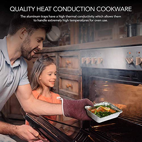 Stock Your Home 2 lb / 50 Pack / Silver Disposable Cookware