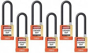 ABUS Keyed Padlock, Open, Rectangular Steel Body, Hardened Steel Shackle, 3/4 in W, 6 PK 20119-1 Each