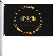 Double-Sided 3ply 2x3FT US Chemical Corps Retired Flag Heavy-Duty Polyester Indoor Outdoor Use43