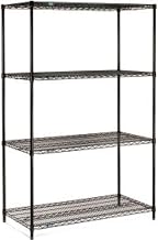 Black EPOXY, 4 Tier, Wire Shelving Starter Unit, 30W X 21D X 54H