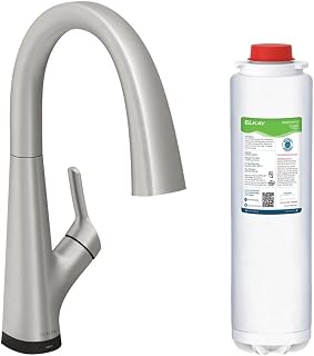 Elkay Avado LKAV71FLS Beverage Faucet with Filtered Drinking Water | Single Hole, NSF/ANSI Certified, Reduces Lead, PFAS, & Microplastics Lustrous Steel