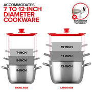Modern Innovations Red / 7 to 12 Inch / Pot,Pan,Pans,Can Lids