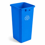 Square Recycling Bin by Glownary – 23 Gallon, 23.0 gallons, Resin, Blue, Model 475sq23blrec