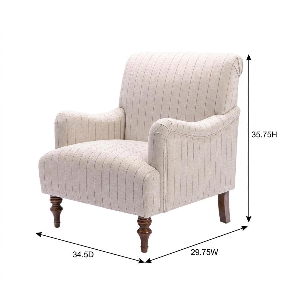Brown Armchair with Hardwood Frame by Furnifact – 100% polyester, Hardwood and plywood frame construction, Brown