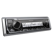 KMR-M332BT Marine Digital Media Receiver & Bluetooth (Renewed) by Kenwood – 1-DIN (7.6"D x 8.9"W x 4"H), Model KMRM332BT