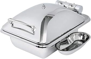 3964 Crown Collection 4 Quart Induction Chafing Dish, Square, Hinged Lid
