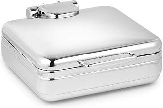 3994 Jazz Rock Collection 6 Quart Induction Chafer, Square, Full Hinged Cover, Hotel Grade
