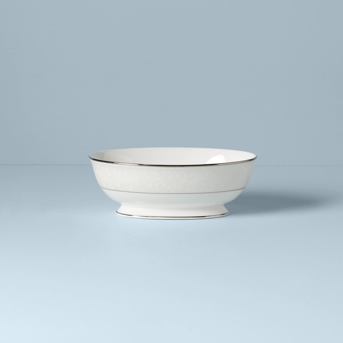 6141238 Opal Innocence Open Vegetable Bowl by Lenox – 2.15 LB, Porcelain, White, Model ZPV-3528