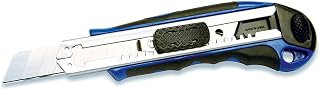 Cosco Plastic/Rubber Heavy Duty 8-Point Retractable Snap-Off Utility Knife, Blue, 4/Pack (091514PK4)