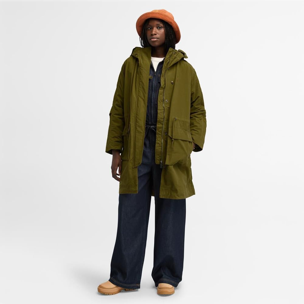 Women's 2-In-1 City Parka by Timberland – Cotton, Dark Olive, Model TB0A5ZRK