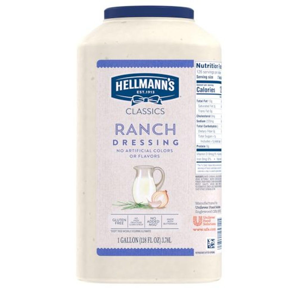 HELLMANN'S Ranch / 128 Ounce (Pack of 4) / Off white Ranch