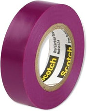 3M 500-49923 Scotch 35 Vinyl Color Coding Electrical Tape, 32 to 221 Degree F, 1250 mV Dielectric Strength, 20' Length x 1/2" Width, Violet