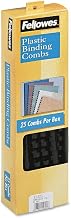 Fellowes FEL52323 Plastic Comb Bindings44; .5 in.44; 90 Sheet Capacity44;25-PK44;BK